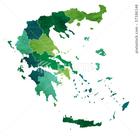 Greece map country icon 37386146
