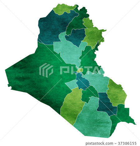Iraq map country icon 37386155
