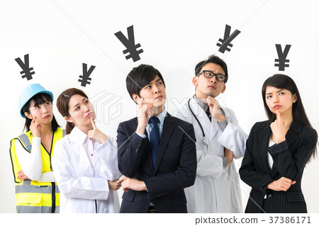 People thinking about money People thinking about money 37386171