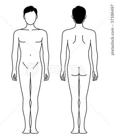 male figure outline drawing