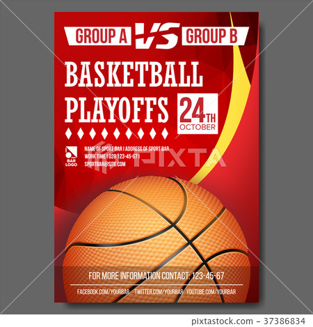 Basketball Poster Vector. Design For Sport Bar Basketball Poster Vector. Design For Sport Bar 37386834