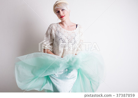 beautiful French blonde in a light dress beautiful French blonde in a light dress 37387859
