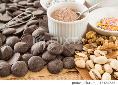 Handmade chocolate, preparation for Valentine's Day, favorite chocolate, sweets making, confectionery Handmade chocolate, preparation for Valentine's Day, favorite chocolate, sweets making, confectionery 37388228