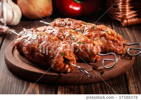 Raw traditional sish kebab 37388378