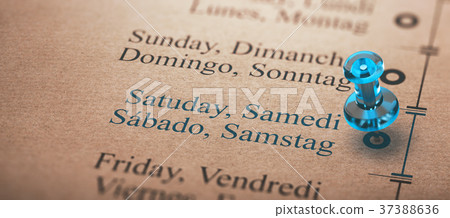 Event Calendar, Day of the Week, Saturday 37388636