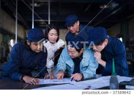 Town factory training of workers 37389642