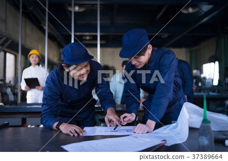 Town factory Foreign workers Town factory Foreign workers 37389664