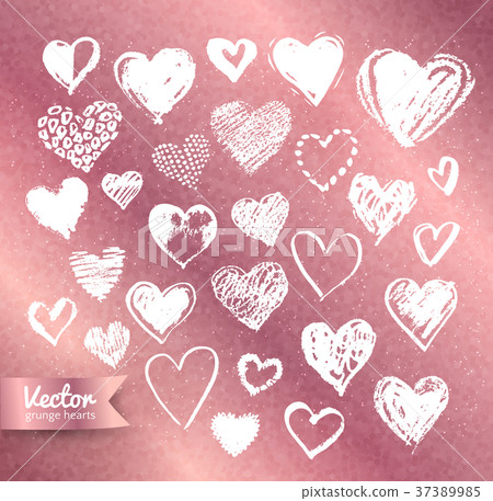Valentine hearts on rose gold background Valentine hearts on rose gold background 37389985