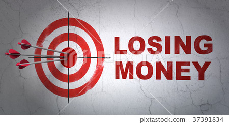 Currency concept: target and Losing Money on wall 37391834