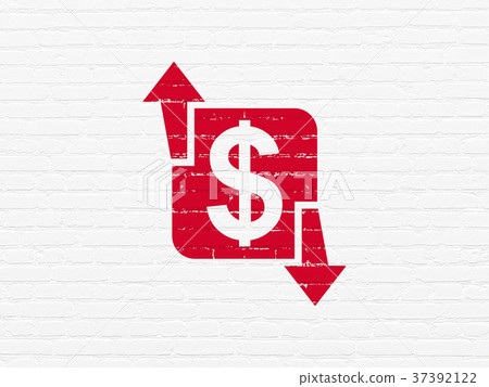 Business concept: Finance on wall background 37392122