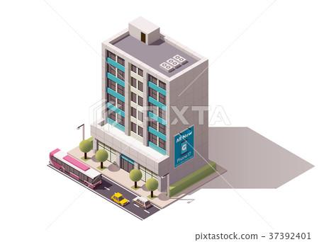 Vector isometric office building - Stock Illustration [37392401] - PIXTA
