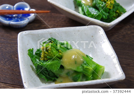 Spicy miso paste of rape blossoms 37392444