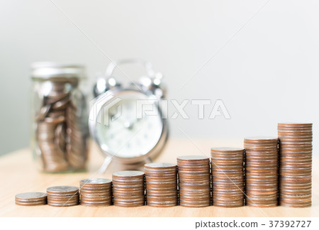 Coin stack step growing up to success financial Coin stack step growing up to success financial 37392727