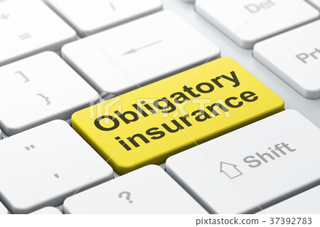 Insurance concept: Obligatory Insurance on Insurance concept: Obligatory Insurance on 37392783