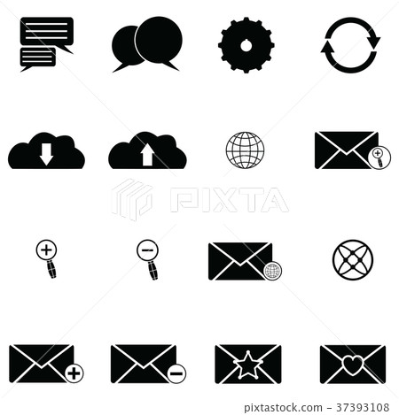 email icon set 37393108