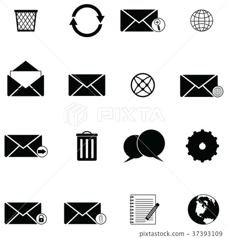 email icon set email icon set 37393109