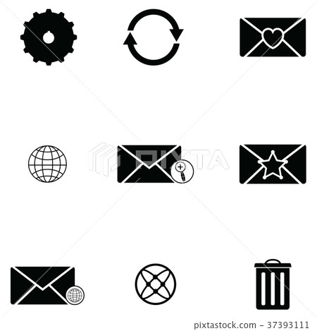 email icon set email icon set 37393111