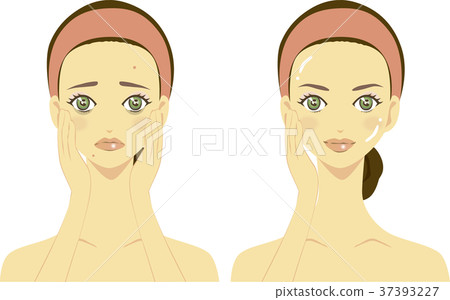 Skin care skin care and sloppy woman illustration 37393227