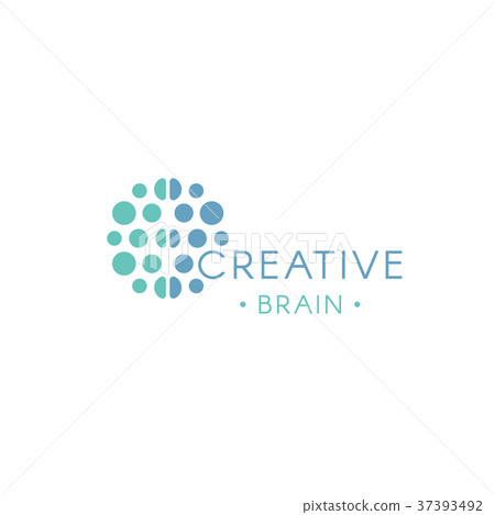 Circles, abstract logo. Creative brain vector 37393492