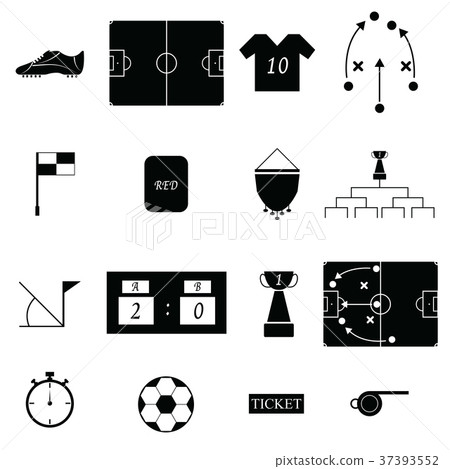 soccer icon set-插圖素材 [37393552] - PIXTA圖庫