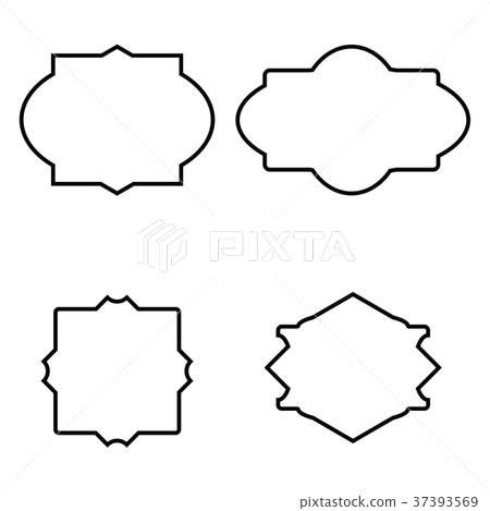 set of simple frames - Stock Illustration [37393569] - PIXTA
