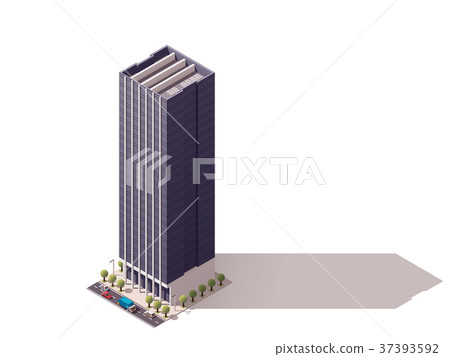 Vector isometric building - Stock Illustration [37393592] - PIXTA