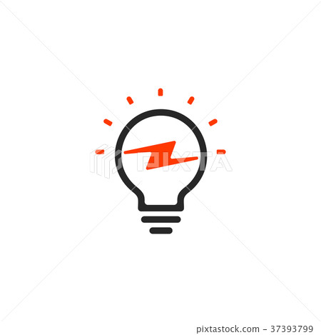 Stylized sign of vector lightbulbs, white and 37393799