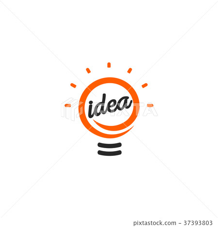 Stylized sign of vector lightbulbs, white and Stylized sign of vector lightbulbs, white and 37393803