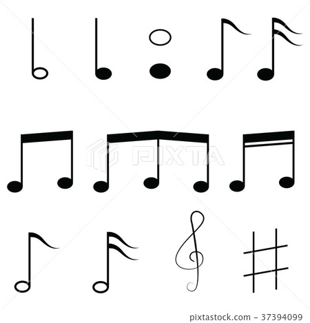 Music notes. Vector illustration. Music notes. Vector illustration. 37394099