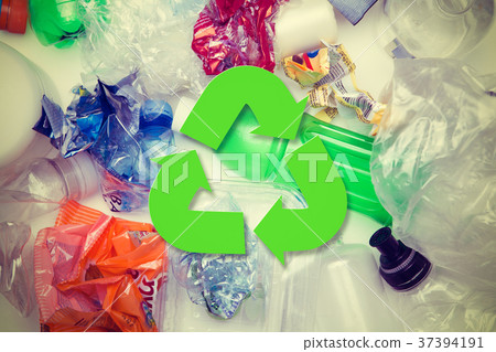 Picture of PET bottles recycle 37394191