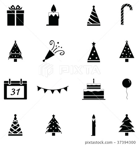 new year icon set new year icon set 37394300