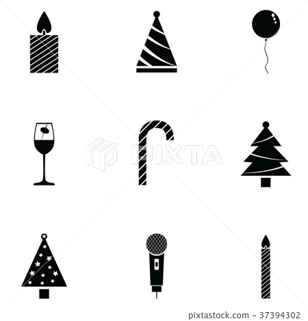 new year icon set new year icon set 37394302