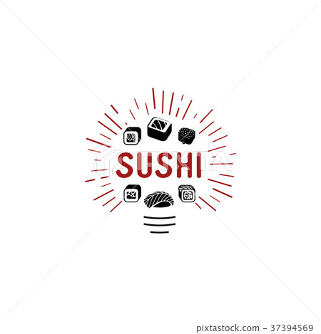 Vector logo and emblem for restaurants of Japanese Vector logo and emblem for restaurants of Japanese 37394569