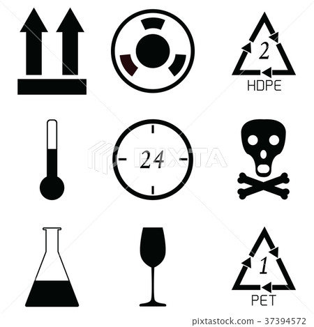 packaging symbols set packaging symbols set 37394572