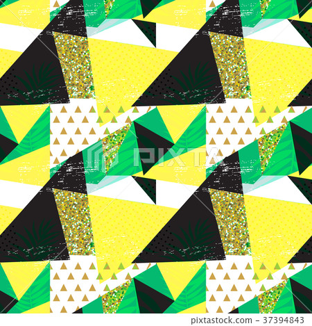 Abstract Geometric Seamless Pattern Background - Stock Illustration ...