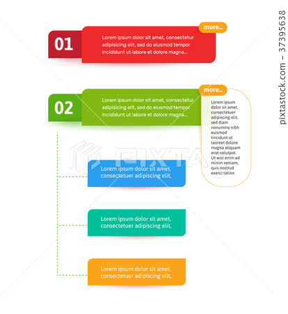 Steps elements for web interface. Infograph vector 37395638