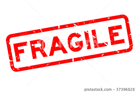 Grunge red fragile word square rubber seal stamp Grunge red fragile word square rubber seal stamp 37396828