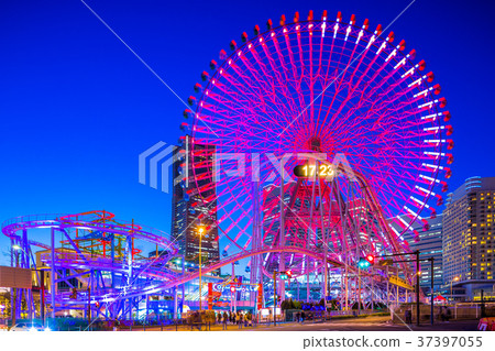 神奈川縣Minato Mirai夜視圖 神奈川縣Minato Mirai夜視圖 37397055