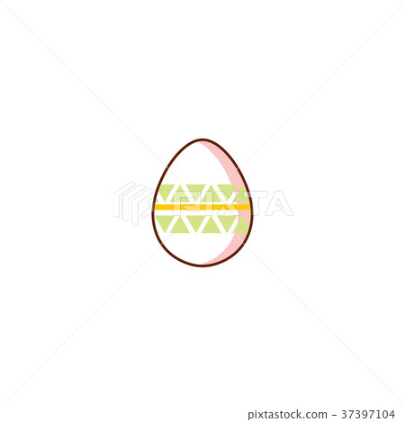 vector flat easter decorated chicken egg vector flat easter decorated chicken egg 37397104