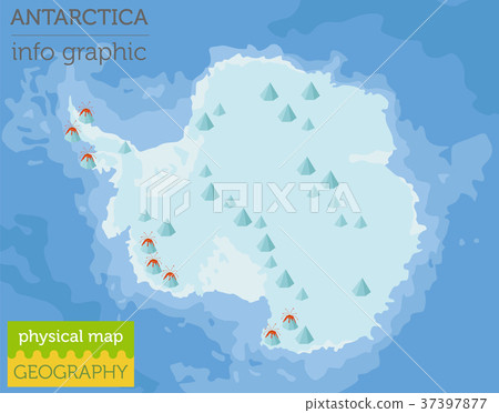 Antarctica physical map elements 37397877