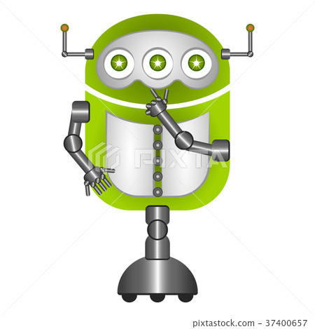Isolated cute robot 37400657