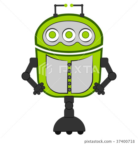 Isolated cute robot Isolated cute robot 37400718