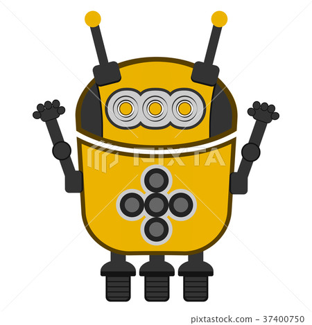 Isolated cute robot 37400750