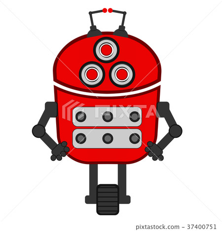 Isolated cute robot Isolated cute robot 37400751