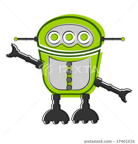 Sketch of a cute robot 37401016