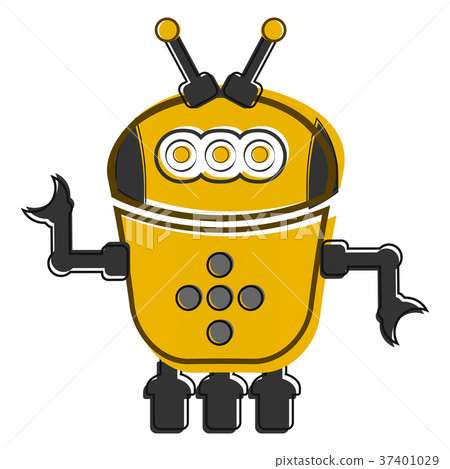 Sketch of a cute robot 37401029