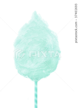 Sweet green cotton candy on white background. Sweet green cotton candy on white background. 37401693