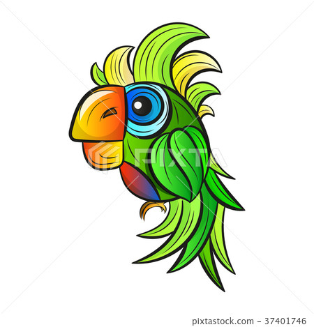 Cartoon cute parrot 37401746