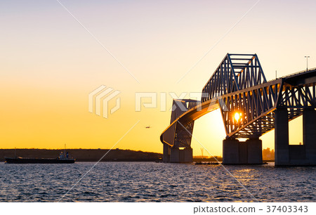 Tokyo gate bridge at dusk 37403343
