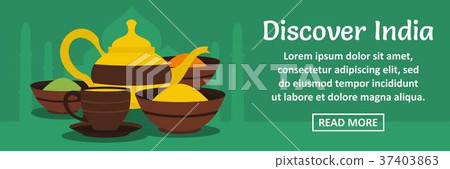 Discover India banner horizontal concept 37403863